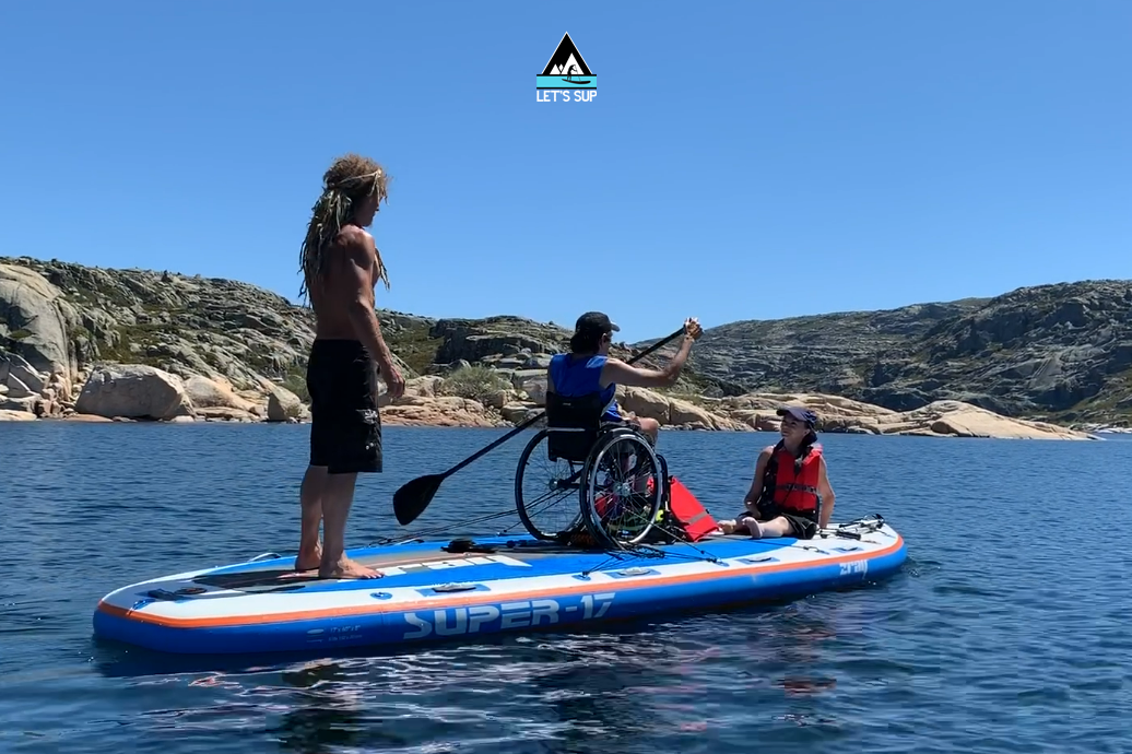 Let's SUP stand up paddle adaptado cadeira de rodas big mancha snowmancha