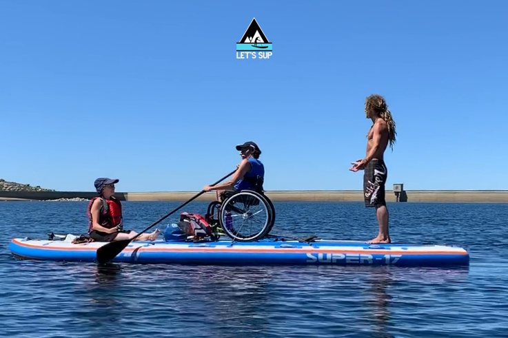 Let's SUP stand up paddle adaptado cadeira de rodas big mancha snowmancha